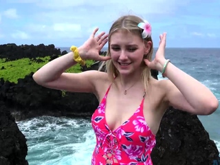 Blonde teens naughty public masturbation outdoors