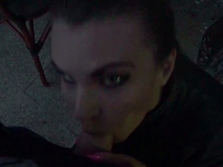 Czech amateur blowjob and fucking POV in public